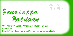 henrietta moldvan business card