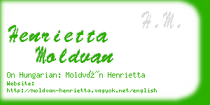 henrietta moldvan business card